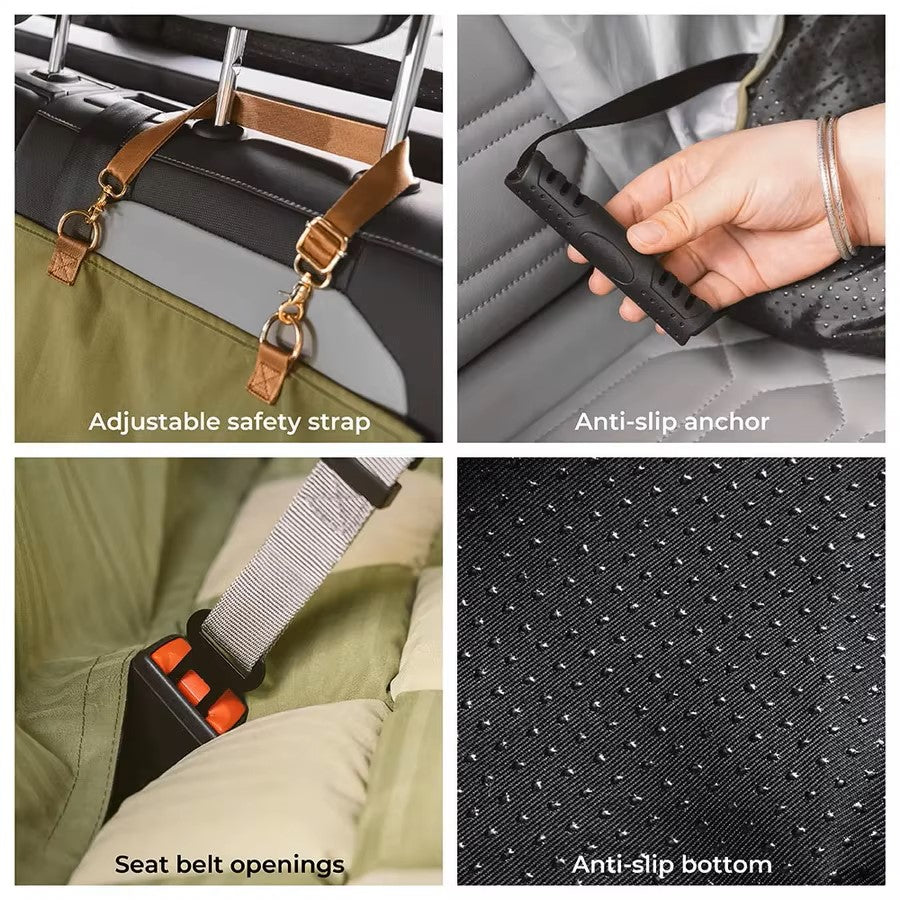 Luxury Faux Leather Dog Car Seat & Bed