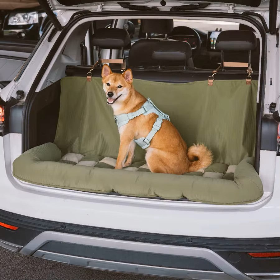 Luxury Faux Leather Dog Car Seat & Bed