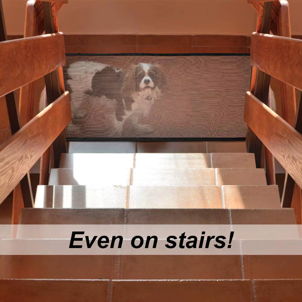 Dog Gate Ingenious Mesh Dog Fence for Indoor and Outdoor Safe Pet Dog Gate Safety Enclosure Pet Supplies Dropshipping