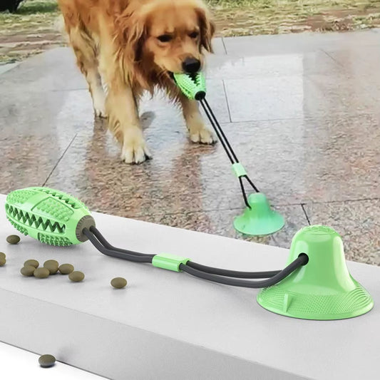 Dog Chew Toys，For Aggressive Chewers，Interactive Dog Suction Cup Toy，Teething Rope Toy，Dog Puzzle Treat Food Dispensing Ball Toy