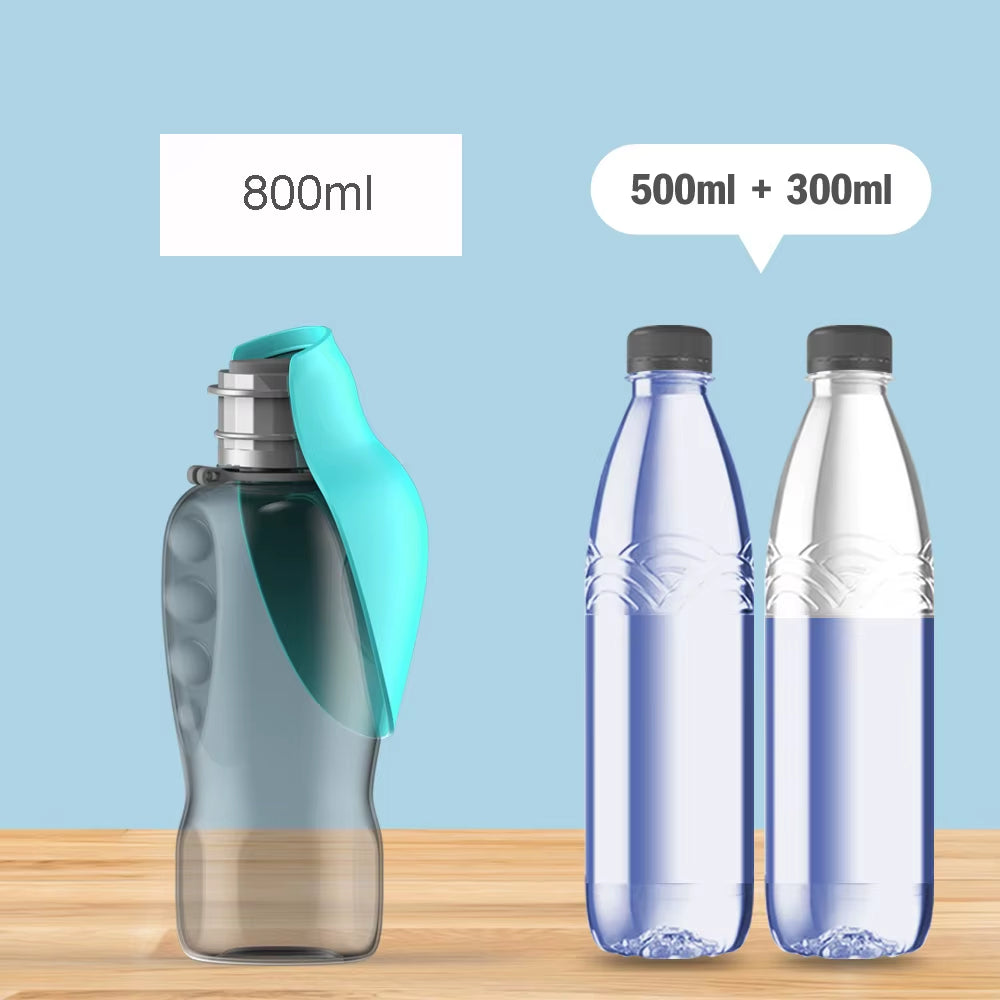 800Ml Large Dog Water Bottle Outdoor Walking Hiking Leakproof Portable Drinking Bowl for Small Medium Big Dogs Cats Pet Supplies