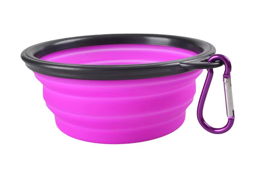 350/1000ML Large Collapsible Dog Cat Folding Silicone Bowl Portable Puppy Food Container Outdoor Feeder Dish Bowl Dog Accessorie