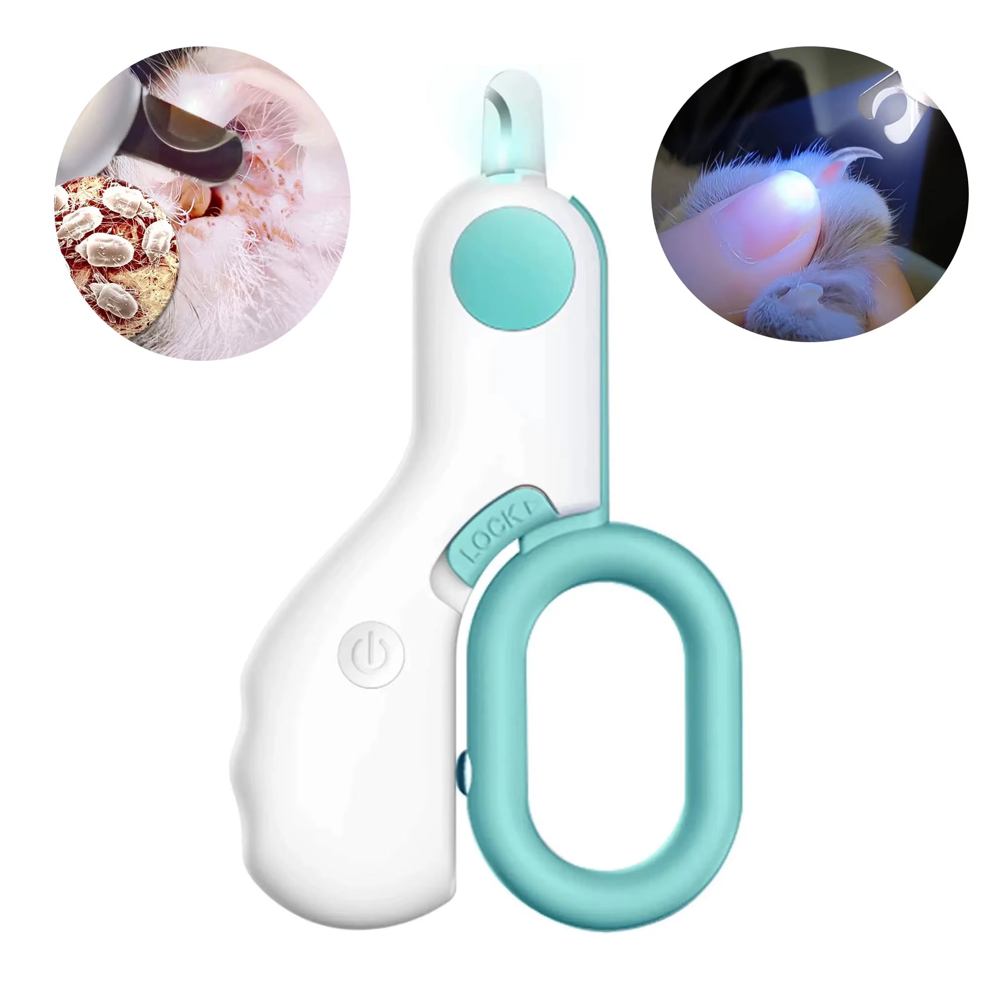Cat Dog Nail Clippers Trimmer Pet Nail Clippers with LED Light and Nail File Professional Grooming Tools Kit for Pet Claw Care