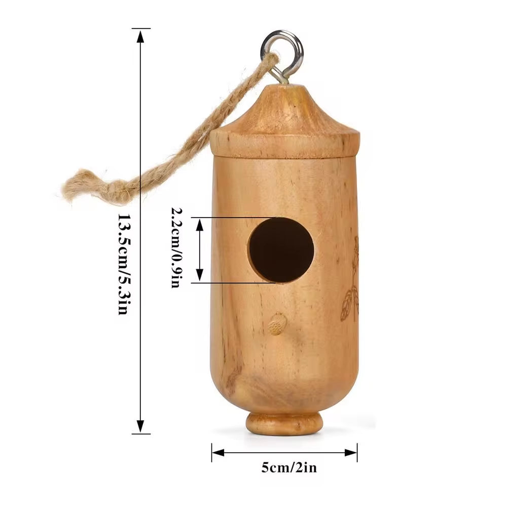 Wooden Hummingbird House Wild Bird Tree Hanging Feeder for Outdoor Garden Yard Decoration Swallow Sparrow Nesting Supplies