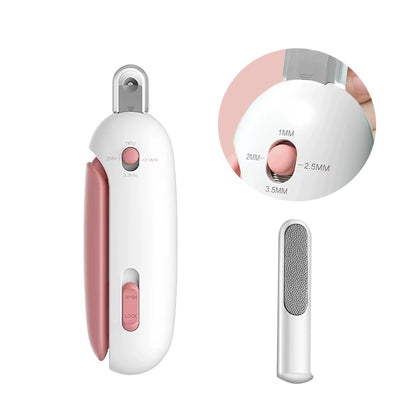 Cat Dog Nail Clippers Trimmer Pet Nail Clippers with LED Light and Nail File Professional Grooming Tools Kit for Pet Claw Care