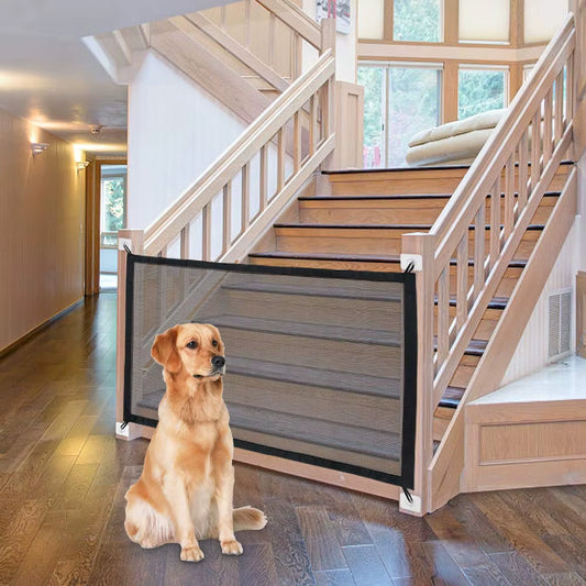 Dog Gate Ingenious Mesh Dog Fence for Indoor and Outdoor Safe Pet Dog Gate Safety Enclosure Pet Supplies Dropshipping