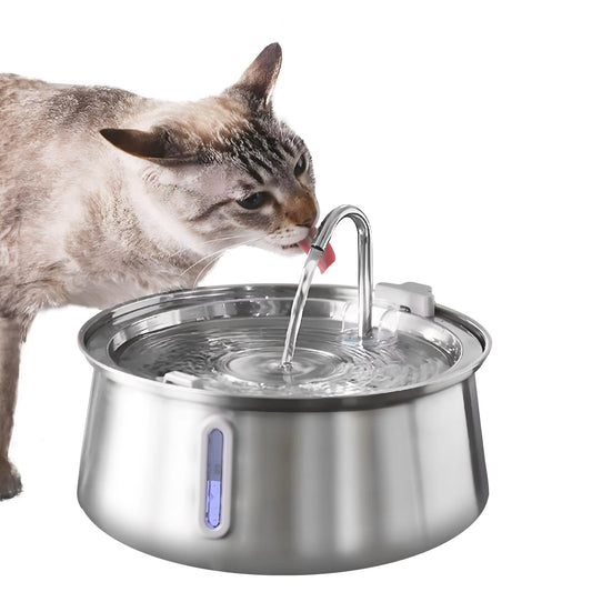 4L Stainless Dog Automatic Water Fountain Pet Water Fountain Multi-Filter Cat Fountain Small and Medium Dog Water Feeder