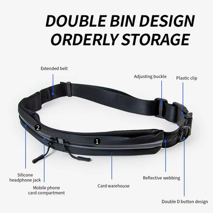 Multifunctional Dog Leash Hands Free Dog Running Leash with Zipper Pouch, Dual Handle, Elastic Pet Leash Retractable Rope