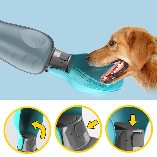800Ml Large Dog Water Bottle Outdoor Walking Hiking Leakproof Portable Drinking Bowl for Small Medium Big Dogs Cats Pet Supplies