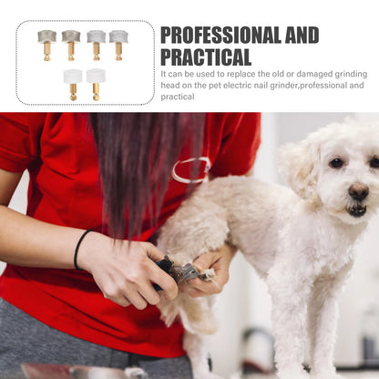 6 Pcs Electric Nail Grinder Pet Grooming Tool Dog Nail Trimmers Pet Products Pet Nail Grinding Head Dog Accessories Cat Supplies